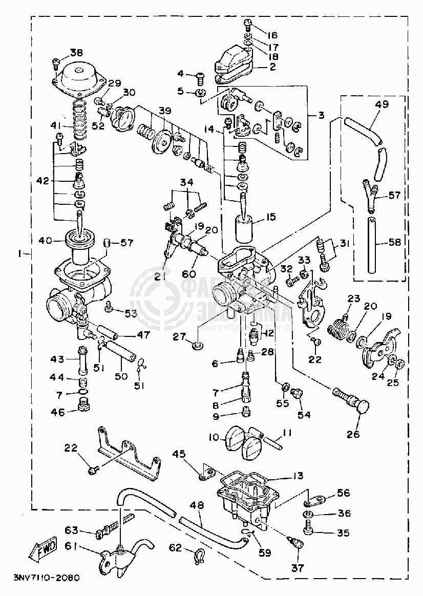 Understanding The Carburetor Diagram Of The Yamaha Warrior 350