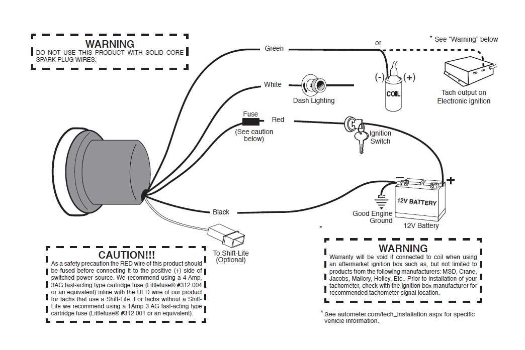 Wiring Diagram For A Vintage Stewart Warner Tachometer Wiremystique